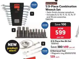 Makro MASTERCRAFT Combination Wrench Set offer