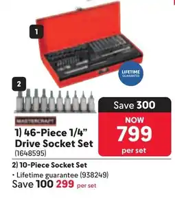 Makro MASTERCRAFT Drive Socket Set offer