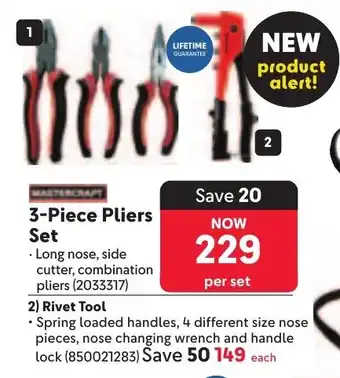 Makro MASTERCRAFT Pliers Set offer