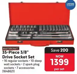 Makro MASTERCRAFT 3/8" Drive Socket Set offer