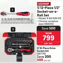 Makro GEDORE 1/2" Socket-on-a-Rail Set offer