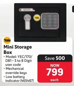 Makro Yale Mini Storage Box offer