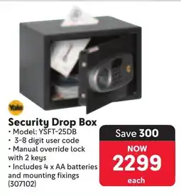 Makro Yale Security Drop Box offer