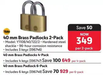 Makro Yale Brass Padlocks offer