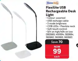 Makro Flexilite USB Rechargeable Desk Light offer
