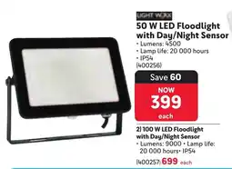 Makro LIGHT WORX 50 W LED Floodlight with Day/ Night Sensor offer