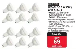 Makro LIGHT WORX LED GU10 3 W CW/ WW offer
