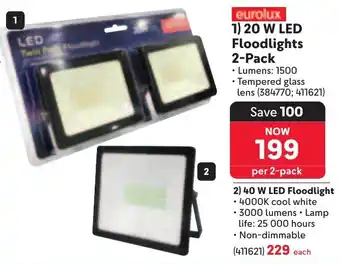 Makro Eurolux 20 W LED Floodlights offer