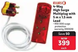 Makro ELLIES 4-Way High Surge Multiplug with Lead offer