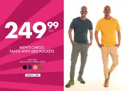 Save Men's cargo pants with side pockets offer
