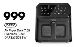 Save DEFY Air Fryer Dark Stainless Steel offer