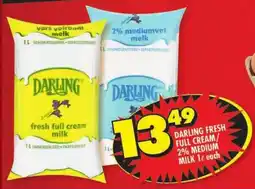 Shoprite Darling fresh full cream/ 2% medium milk offer