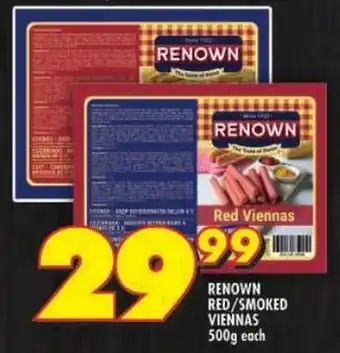 Shoprite Renown red/ smoked viennas offer