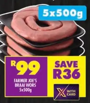 Shoprite Farmer joe's braai wors offer