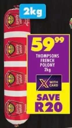Shoprite Thompsons french polony offer