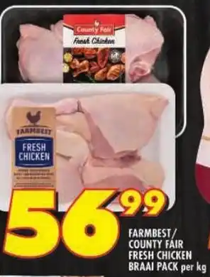 Shoprite Farmbest/ county fair fresh chicken braai pack offer