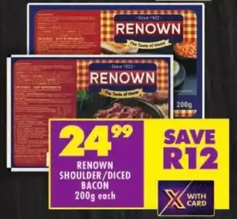 Shoprite Renown shoulder/ diced bacon offer