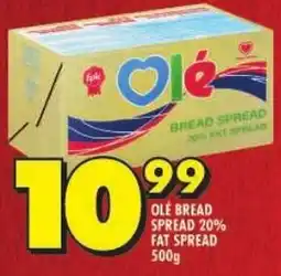 Shoprite Ole bread spread 20% fat spread offer