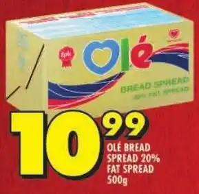 Shoprite Ole bread spread 20% fat spread offer