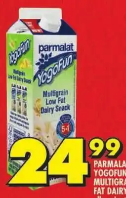 Shoprite Parmalat yogofun multigrain low fat dairy snack offer