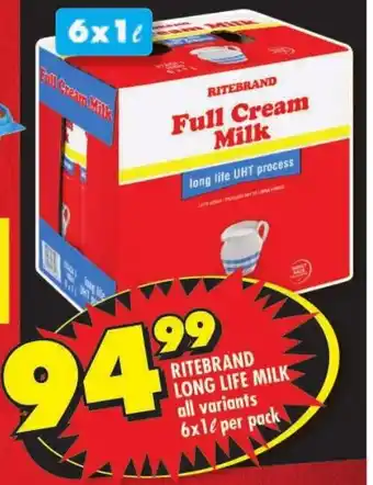 Shoprite Ritebrand long life milk offer