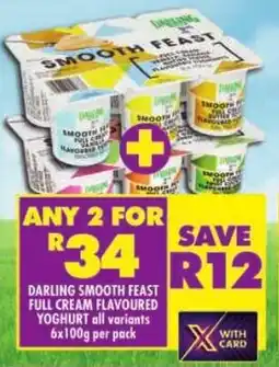 Shoprite Darling smooth feast full cream flavoured yoghurt offer