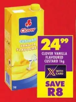 Shoprite Clover vanilla flavoured custard offer