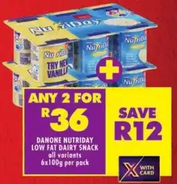 Shoprite Danone nutriday low fat dairy snack offer