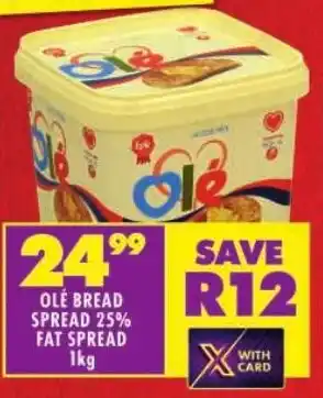 Shoprite Ole bread spread 25% fat spread offer