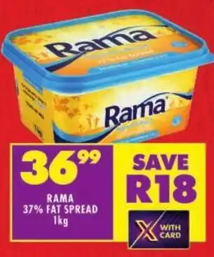 Shoprite Rama 37% fat spread offer