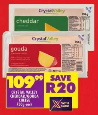 Shoprite Crystal valley cheddar/ gouda cheese offer