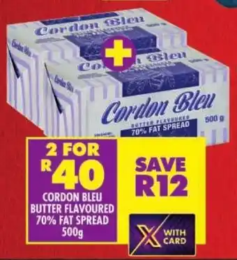 Shoprite Cordon bleu butter flavoured 70% fat spread offer