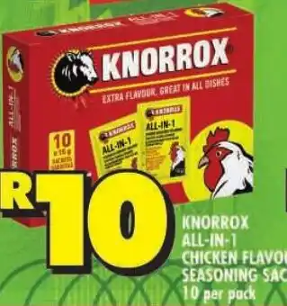 Shoprite Knorrox all-in-1 chicken flavoured seasoning sachets offer