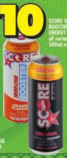 Shoprite Score immune booster/ energy drink offer