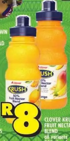 Shoprite Clover krush fruit nectar blend offer