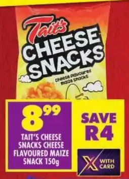 Shoprite Tait's cheese snacks cheese flavoured maize snack offer