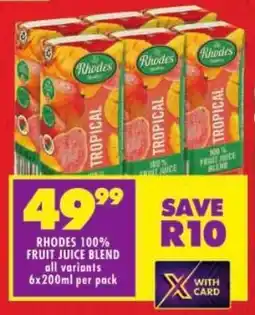Shoprite Rhodes 100% fruit juice blend offer
