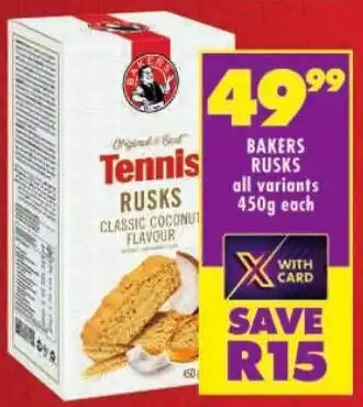 Shoprite Bakers rusks offer
