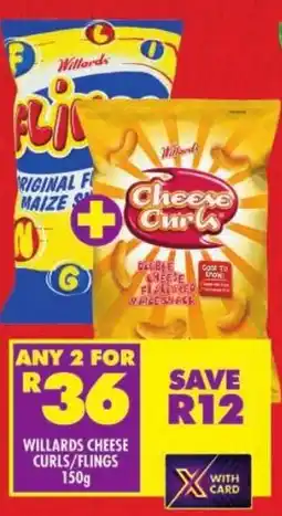 Shoprite Willards cheese curls/ flings offer