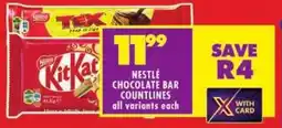 Shoprite Nestlé chocolate bar countlines offer