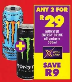 Shoprite Monster energy drink offer
