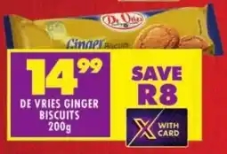 Shoprite De vries ginger biscuits offer