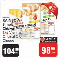 KitKat Cash and Carry RAINBOW Simply Chicken Smoked Viennas offer