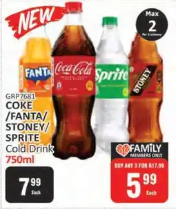 KitKat Cash and Carry COKE / FANTA / STONEY / SPRITE Cold Drink 750ml offer
