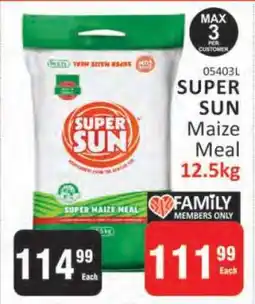 KitKat Cash and Carry SUPER SUN Maize Meal 12.5kg offer