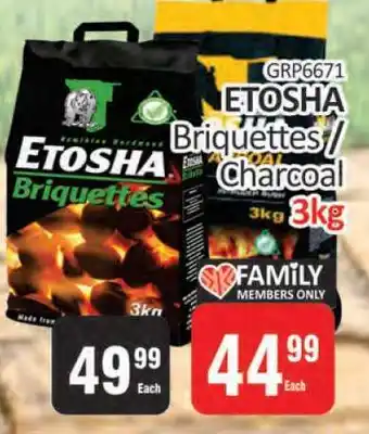 KitKat Cash and Carry ETOSHA Briquettes/Charcoal 3kg offer