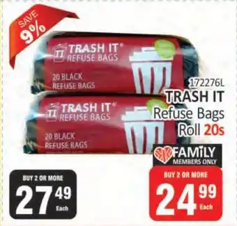 KitKat Cash and Carry TRASH IT Refuse Bags Roll 20s offer