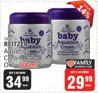 KitKat Cash and Carry REITZER Aqueous Cream Baby 500ml offer