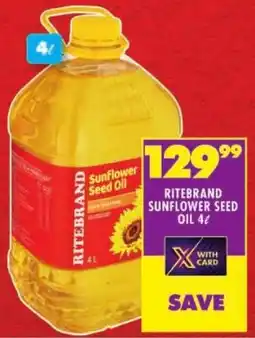 Shoprite Ritebrand sunflower seed oil offer