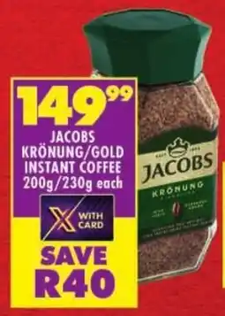 Shoprite Jacobs krönung/ gold instant coffee offer